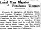 Newspapers, CA, Santa Rosa & Petaluma - Wedding of Francis Quigley & Louise Wagner [1347]