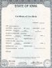 Iowa Birth Certificate - Mary Marquerite Cole [2389]