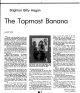 Rochester Democrat & Chronicle, NY - Brighton Billy Hagan, The Topmost Banana [3272]