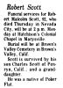 Press Democrat, CA, Santa Rosa; Sep 12, 1976 - Obituary for Robert Malcolm Scott [4872]