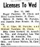 Clovis News-Journal, NM - Marrige License Issued to H. E. Giles & Mildred Turnbow [4899]